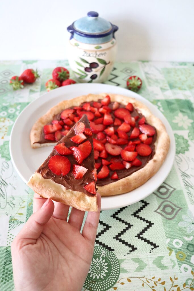 pizza nutella e fragole