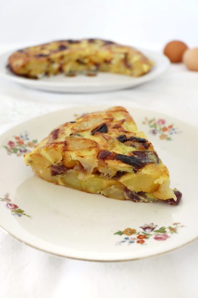 frittata di patate e cipolla rossa