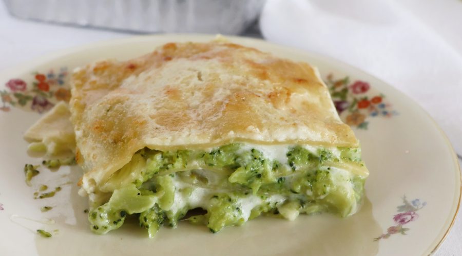 lasagna bianca con broccoletti