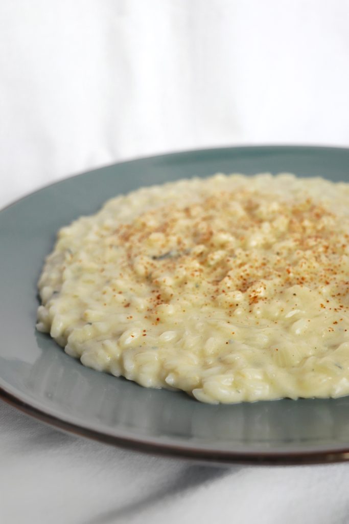 risotto all'onda ai quattro formaggi