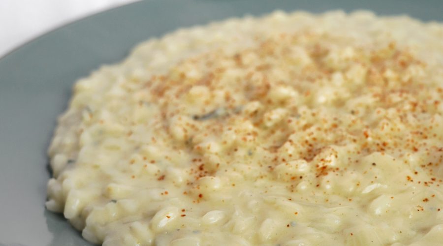 risotto all'onda ai quattro formaggi