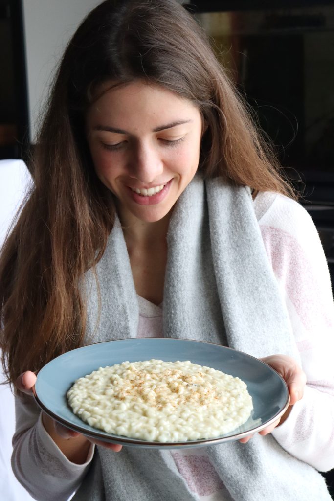 risotto all'onda ai quattro formaggi