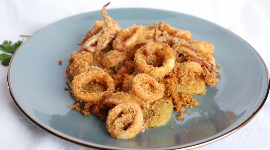 anelli di calamari grigliati