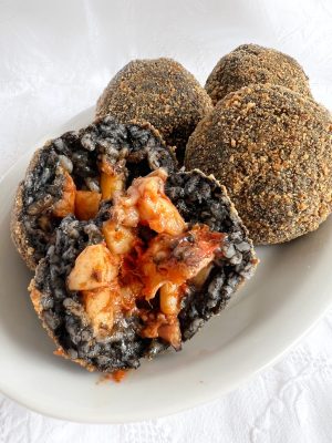 arancine al nero di seppia senza glutine