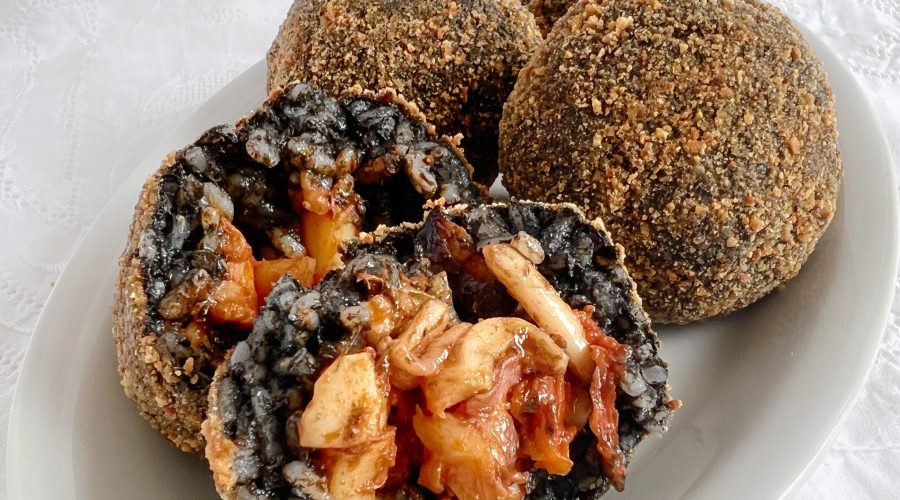 arancine al nero di seppia senza glutine