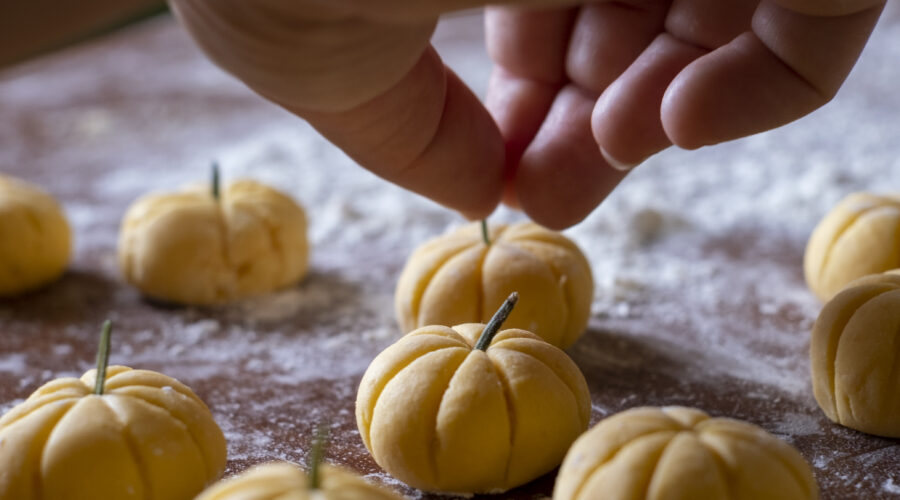 gnocchi di zucca senza glutine a forma di zucca