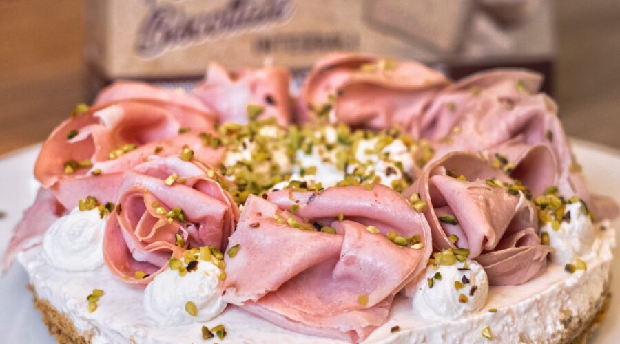 cheesecake mortadella e pistacchio inglese glutenfree