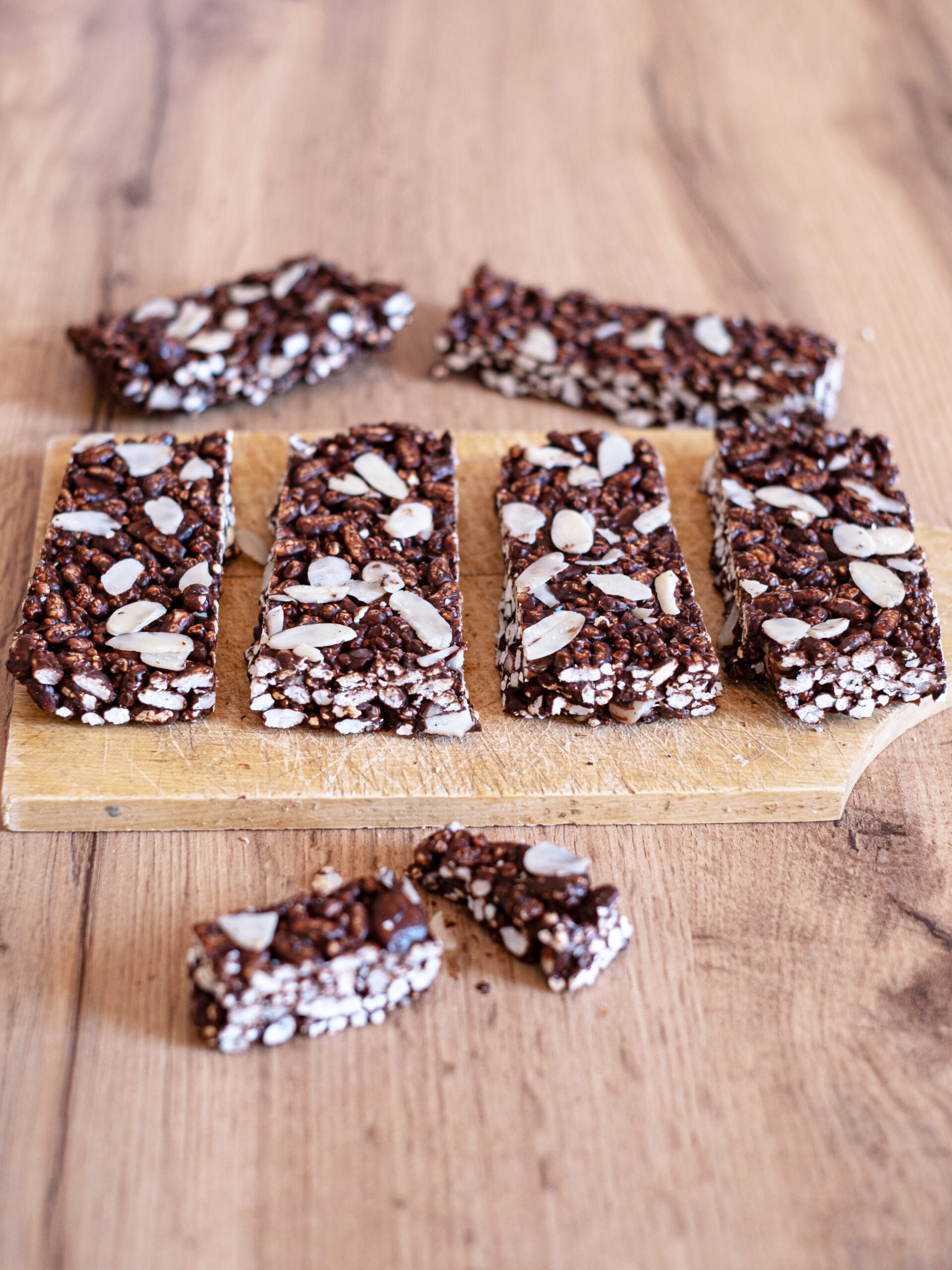 Barrette di riso soffiato e cioccolato